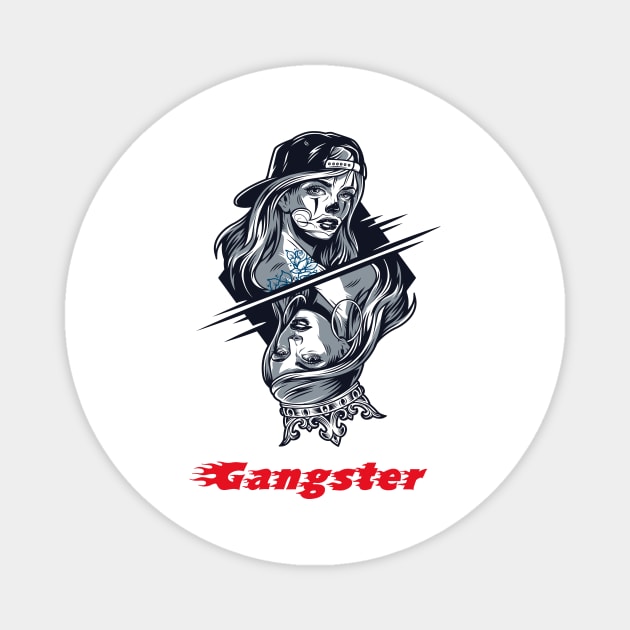 Gangster girl Magnet by This is store